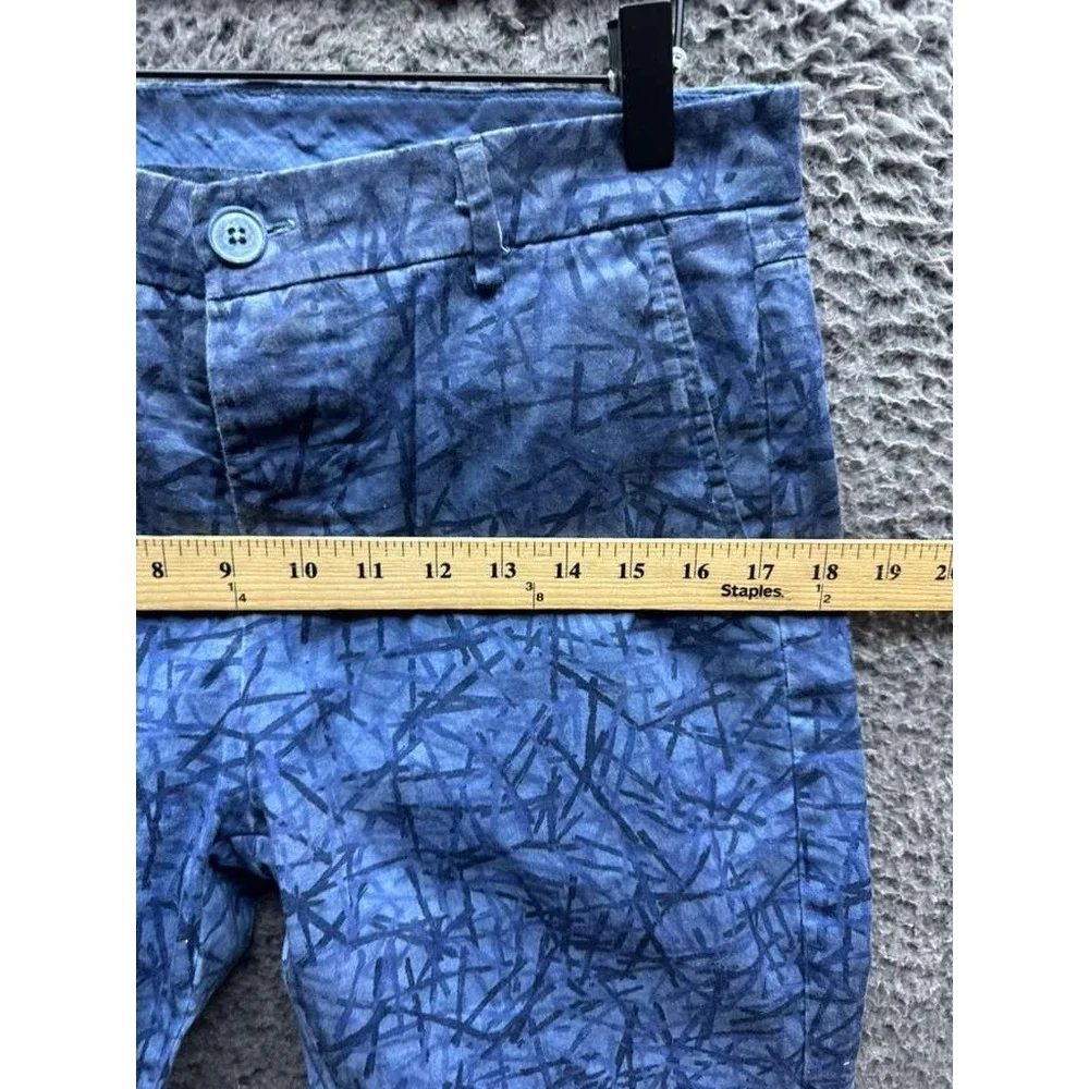 Lost In Albion Frankie Printed Cotton-Blend Bermuda Shorts Navy Blue Men Size 50